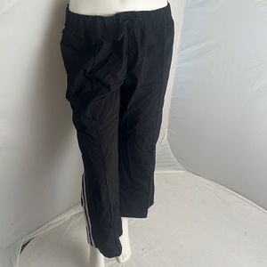 Express Jeans Y2K black with white side stripes cropped workout track pants